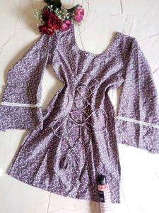 🆕 Lavender Corset Short Kurta🎀✨