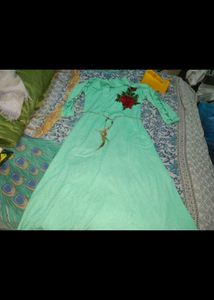 Women Dress Long Gown Patch Work
