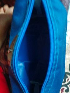 Blue And Maroon Waterproof Makeup Pouch