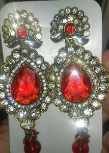 Red Gemstone Earrings