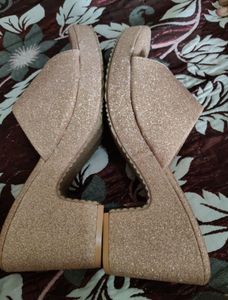 Sparkly Platform Wedge Sandals