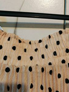 Polka Dot Pleated Skirt