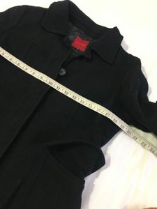 Black Woolen Long Coat Bust 34-36
