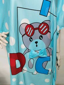 Cute Bear Print Night Suit