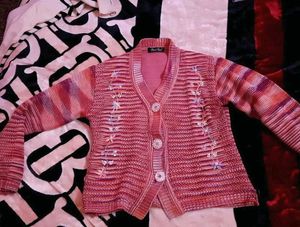 Floral Embroidered Knit Cardigan