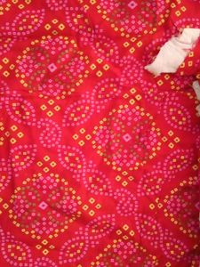 Red Colour Chunari Kurta Set With Dupatta