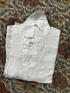 White Embroidered Zara Top | XXL