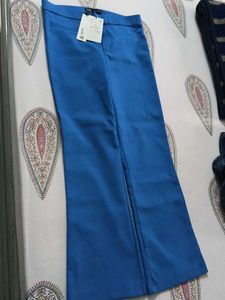 Zara Blue Flared Trousers