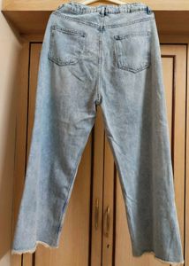 New Light Blue Wide Leg Hot Jeans