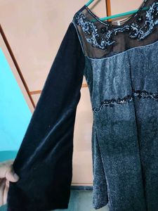 Party Wear Glitter Full Length Frock