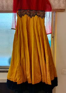Yellow Red Gown