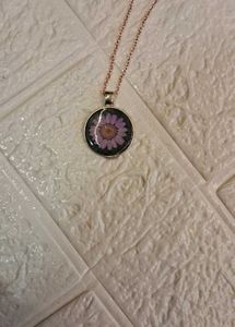 Resin Real Flower Pendent