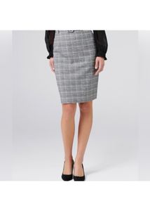 Forever New Women Grey checkeredPencil Skirt