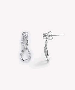 Elegant Infinity Earrings, 925 silver, caratlane