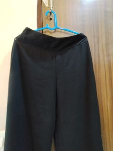 Crochet Top With Straight Georgette Pants
