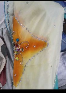 Elegant Blue &amp; White Dupatta