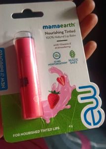 &#34;Mamaearth Nourishing Tinted Lip Balm - Strawberry