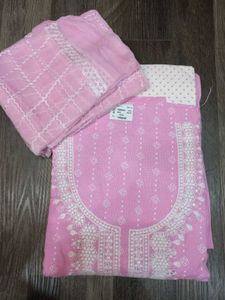 Pink Embroidered Kurta Set