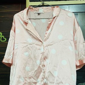 Pink Polka Dot shirt nightwear