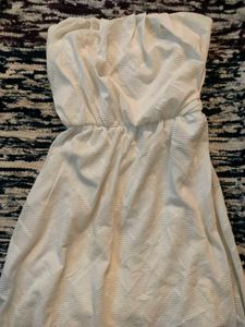 White Strapless Mini Dress