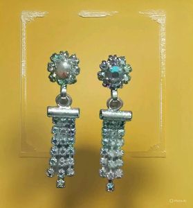 Vintage Rhinestone Dangle Earrings