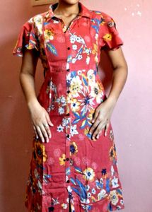 Floral Button-Down Dress
