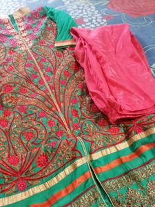 beautiful and heavy embroidery partywear suit with