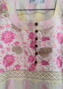 Straight Cut Ladies Kurta With Churidar
