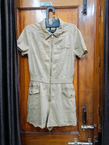 Khaki Romper Jumpsuit
