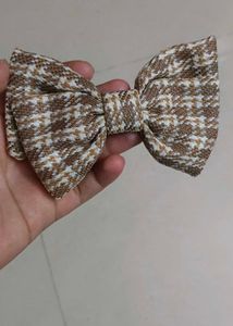 Houndstooth Hair Bow Clip