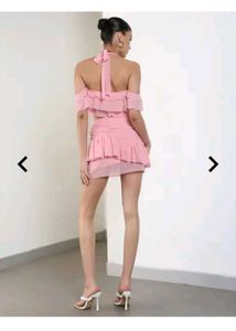 Pink Ruffle Two-Piece Set