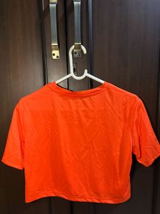 SHEIN Bright Orange Crop Top