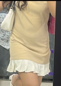 Newme Classy Beige Mini dress