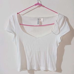 H&M White Croptop