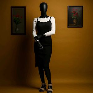 Black Bodycon Midi Dress