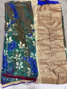 Saree With Unstitched Blouse