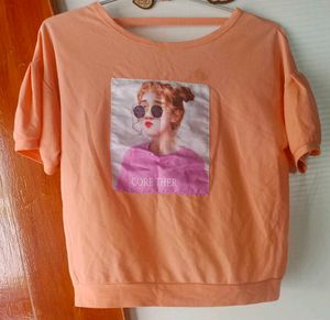 Peach Graphic Tee