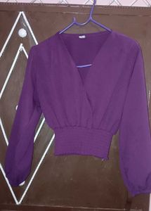wine colour crop top