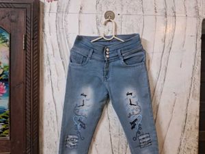 Embroidered Denim Jeans