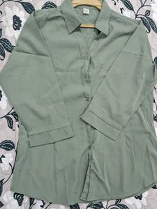 Green Button-Down Shirt