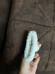 Fluffy White Hair Clip