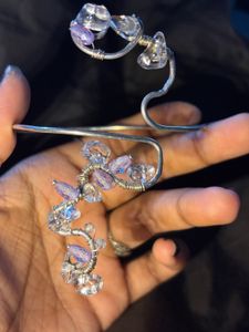 rose quartz arm cuff