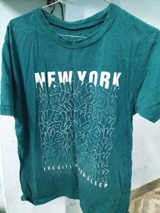 Green Newyork T-shirt. Casual & Daily Wear
