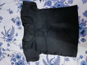 Black Square Neck Crop Top