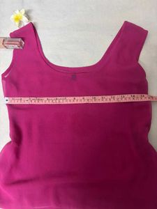 Magenta Flutter Sleeve Top