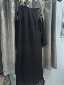 Elegant Black &amp; Gold Maxi Dress