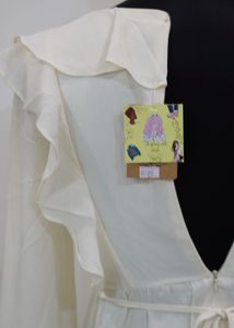 Ivory Ruffle Trim Dress