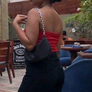 Red Tube Top Outfit
