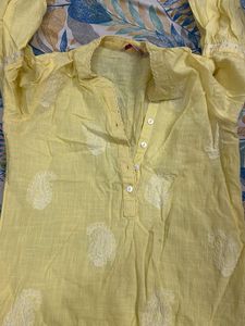 Yellow Cotton Kurta - Casual Style