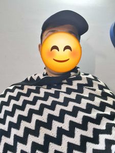 Geometry Pattern Woolen Shawl / Stole Unisex